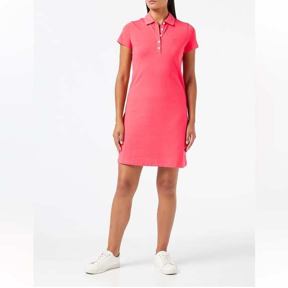 Nautica Dresses & Skirts - Nautica Women’s Easy Classic Short Sleeve Polo Dress Bright Coral Size Medium